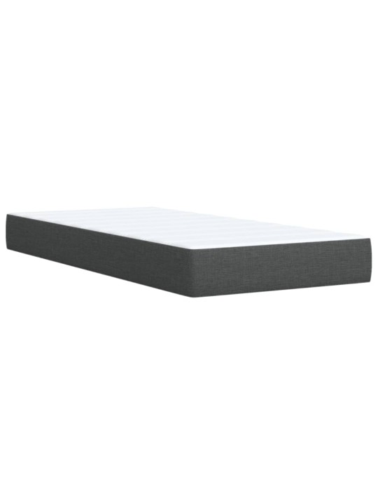 Box spring postel s matrací tmavě šedá 90x200 cm textil