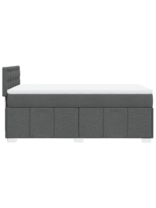 Box spring postel s matrací tmavě šedá 90x200 cm textil