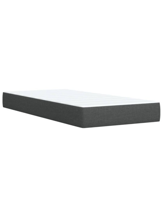 Box spring postel s matrací tmavě šedá 90x200 cm textil