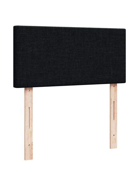 Box spring postel s matrací černá 100 x 200 cm textil