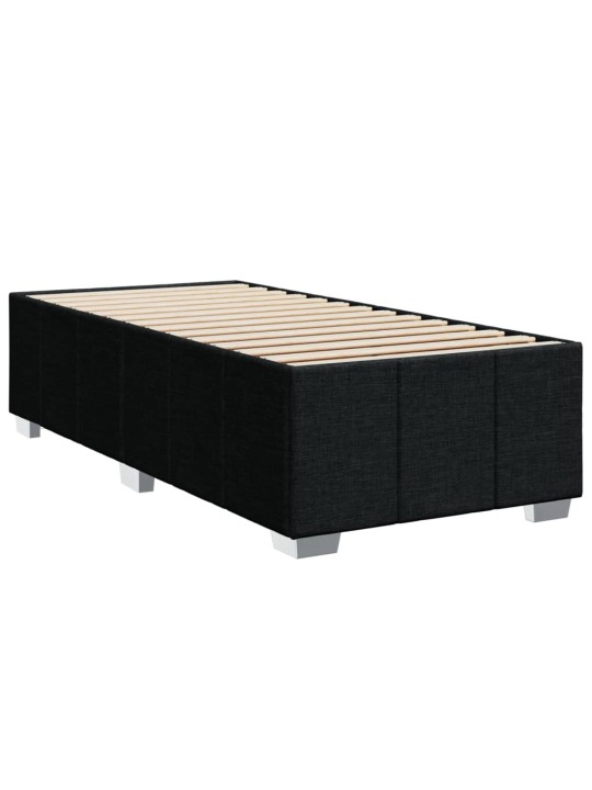 Box spring postel s matrací černá 100 x 200 cm textil
