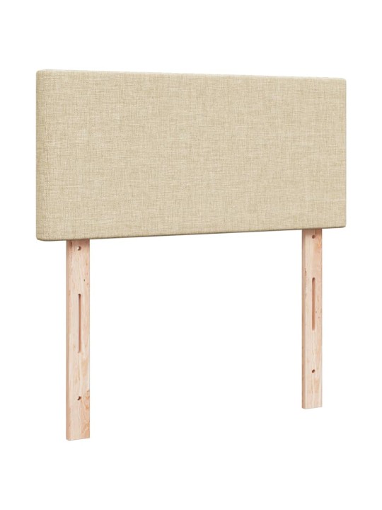 Box spring postel s matrací krémová 100 x 200 cm textil