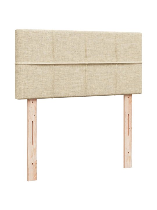 Box spring postel s matrací krémová 100 x 200 cm textil
