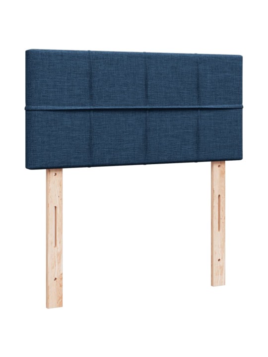 Box spring postel s matrací modrá 100 x 200 cm textil