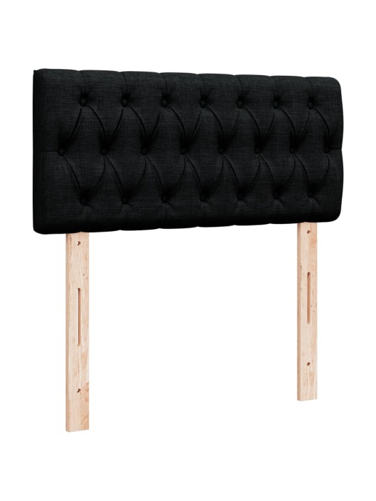 Box spring postel s matrací černá 100 x 200 cm textil