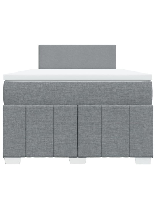Box spring postel s matrací světle šedá 120x190 cm textil