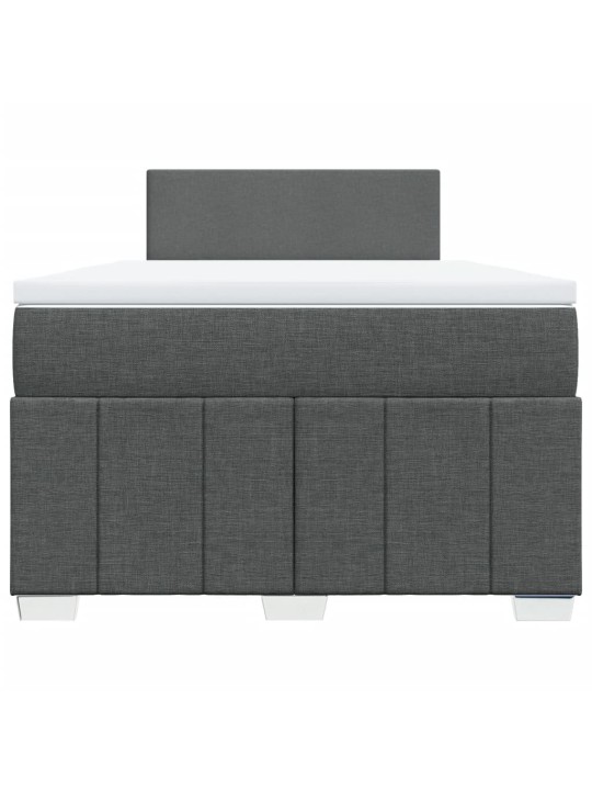 Box spring postel s matrací tmavě šedá 120x190 cm textil