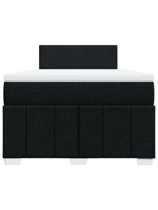 Box spring postel s matrací černá 120x190 cm textil