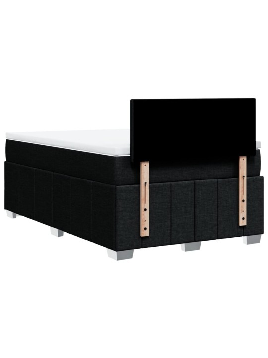 Box spring postel s matrací černá 120x190 cm textil
