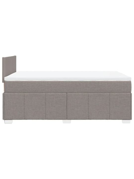 Box spring postel s matrací taupe 120x190 cm textil