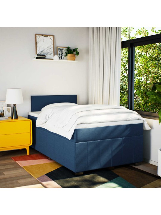 Box spring postel s matrací černá 120x190 cm textil