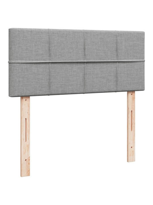 Box spring postel s matrací světle šedá 120x190 cm textil