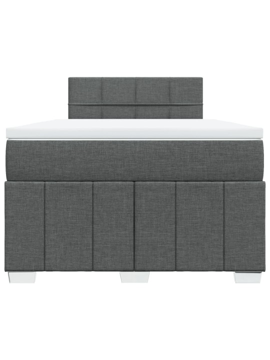 Box spring postel s matrací tmavě šedá 120x190 cm textil