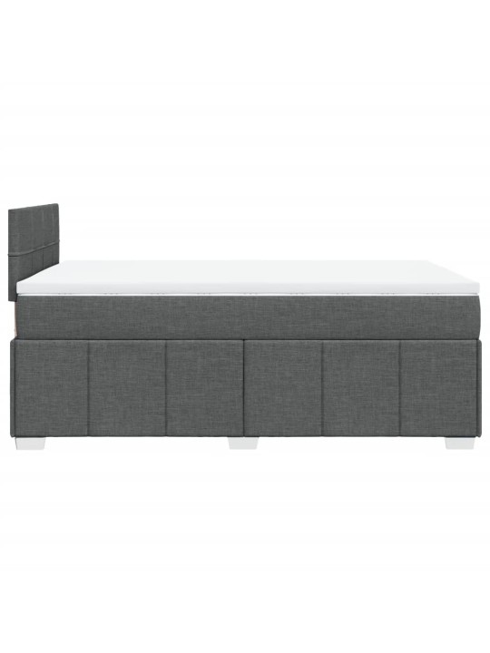 Box spring postel s matrací tmavě šedá 120x190 cm textil