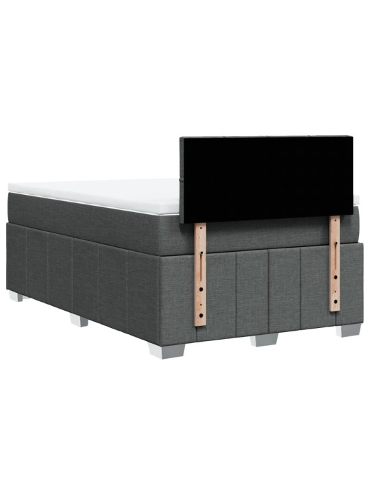 Box spring postel s matrací tmavě šedá 120x190 cm textil