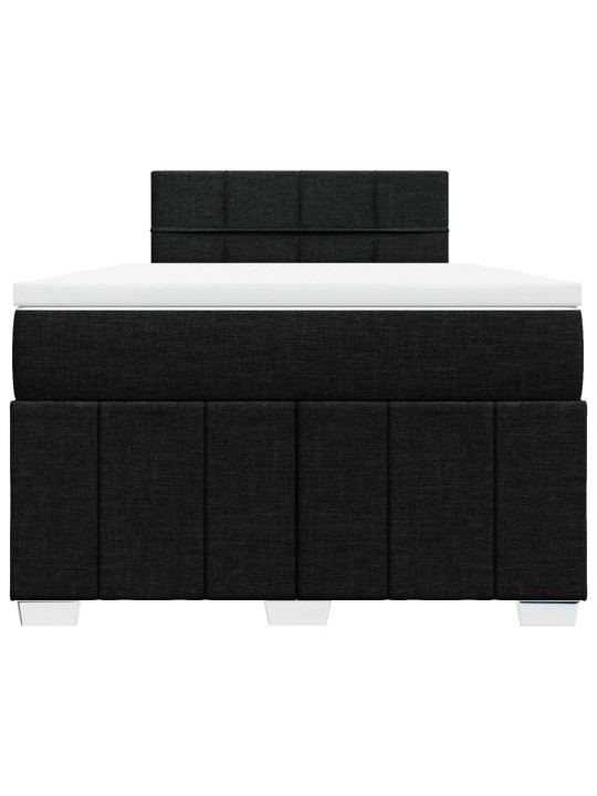 Box spring postel s matrací černá 120x190 cm textil