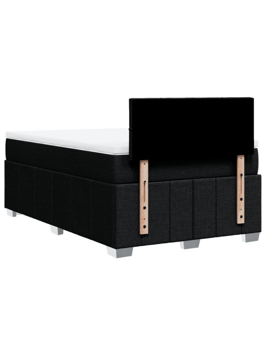 Box spring postel s matrací černá 120x190 cm textil