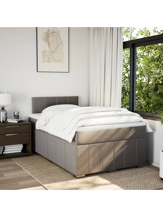 Box spring postel s matrací taupe 120x190 cm textil