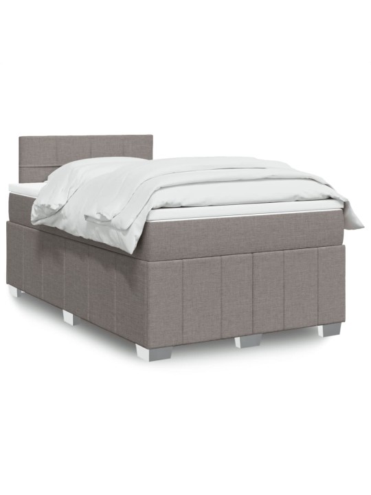 Box spring postel s matrací taupe 120x190 cm textil