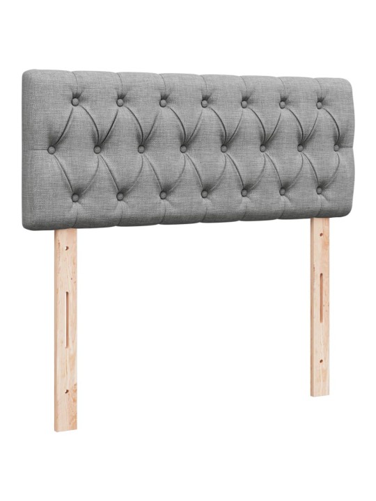 Box spring postel s matrací světle šedá 120x190 cm textil