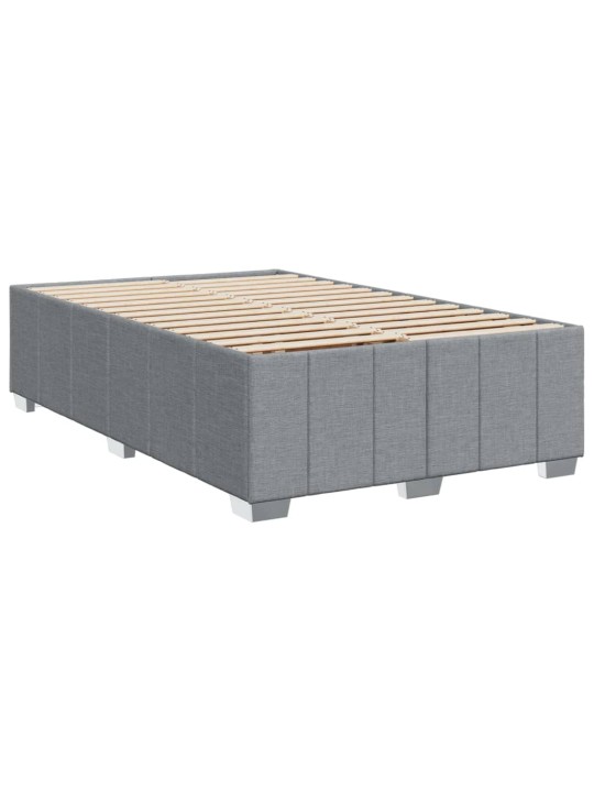 Box spring postel s matrací světle šedá 120x190 cm textil