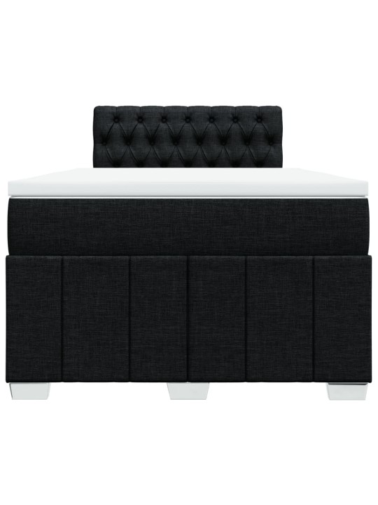 Box spring postel s matrací černá 120x190 cm textil