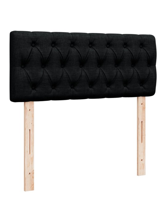 Box spring postel s matrací černá 120x190 cm textil