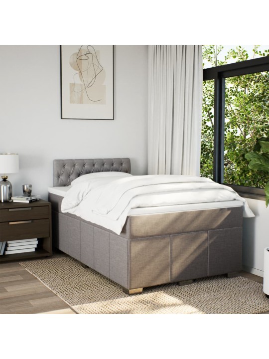Box spring postel s matrací taupe 120x190 cm textil