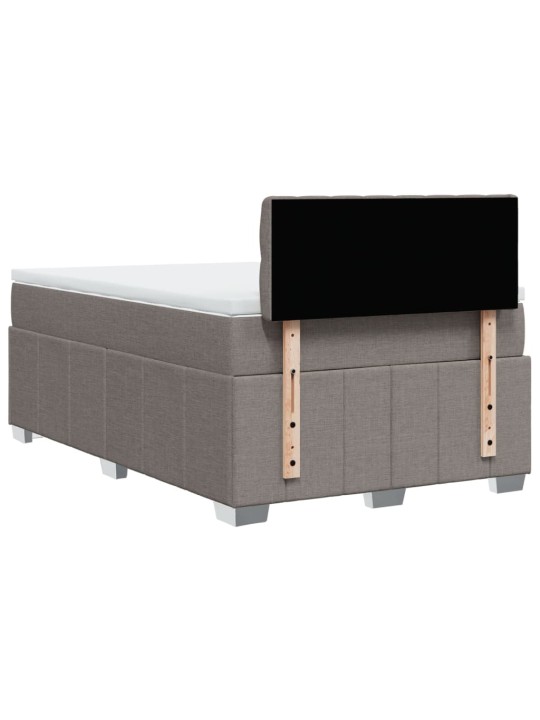Box spring postel s matrací taupe 120x190 cm textil