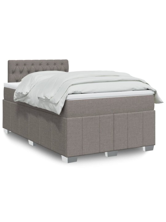 Box spring postel s matrací taupe 120x190 cm textil
