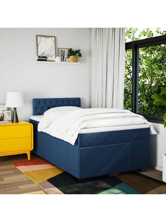 Box spring postel s matrací černá 120x190 cm textil