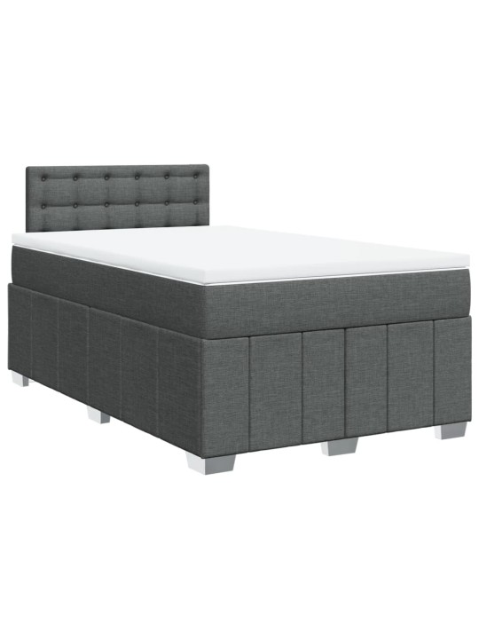 Box spring postel s matrací tmavě šedá 120x190 cm textil