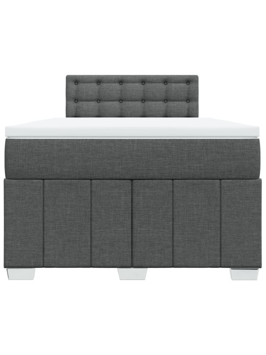 Box spring postel s matrací tmavě šedá 120x190 cm textil