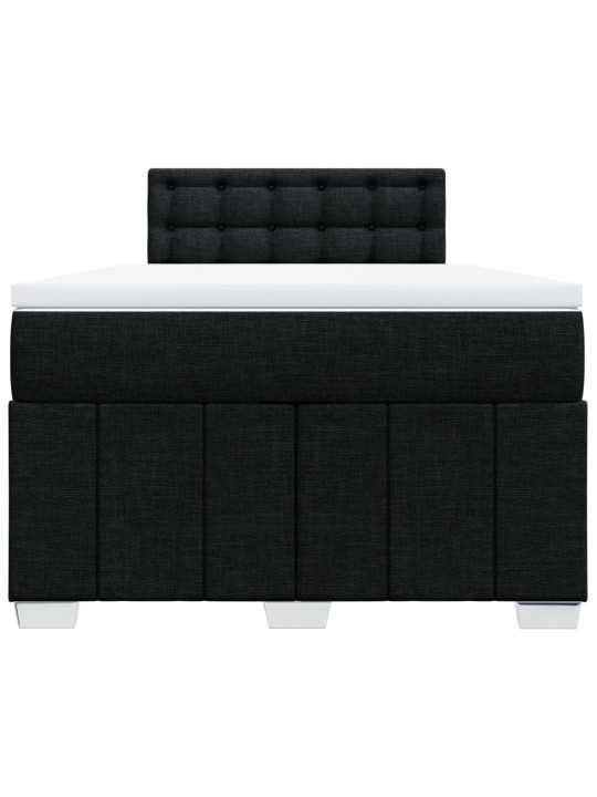 Box spring postel s matrací černá 120x190 cm textil