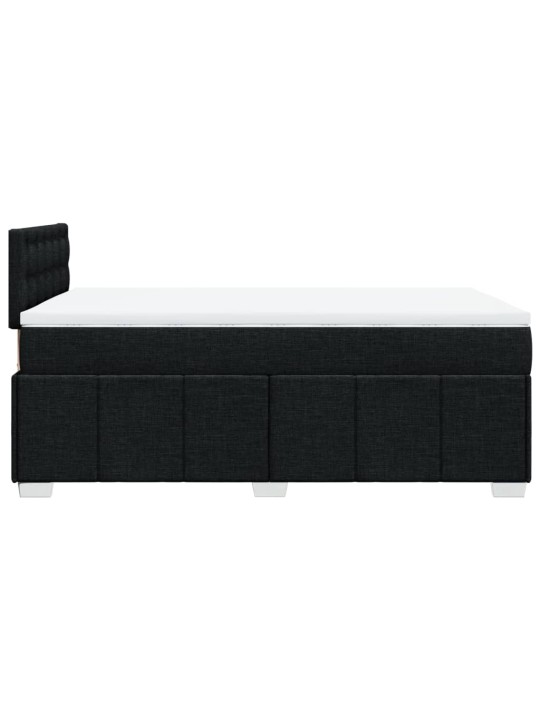 Box spring postel s matrací černá 120x190 cm textil