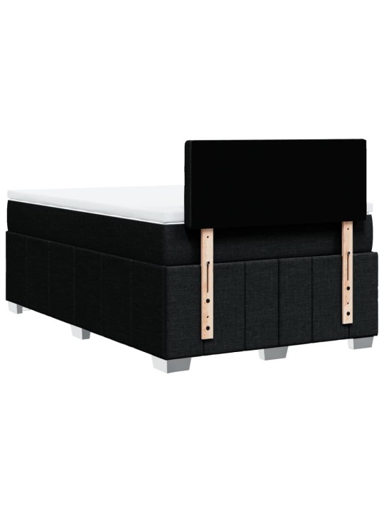 Box spring postel s matrací černá 120x190 cm textil