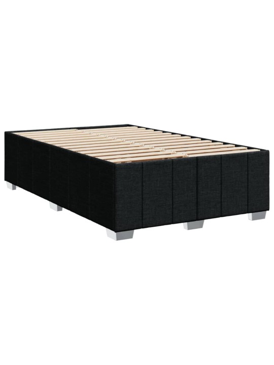 Box spring postel s matrací černá 120x190 cm textil