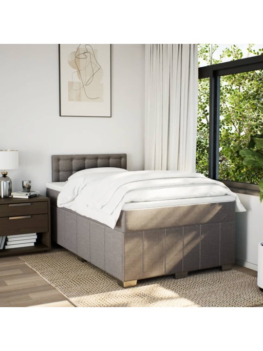 Box spring postel s matrací taupe 120x190 cm textil