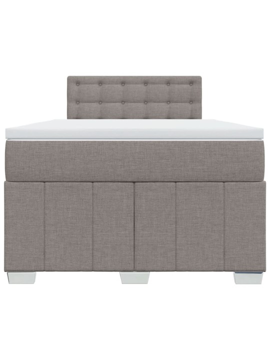Box spring postel s matrací taupe 120x190 cm textil