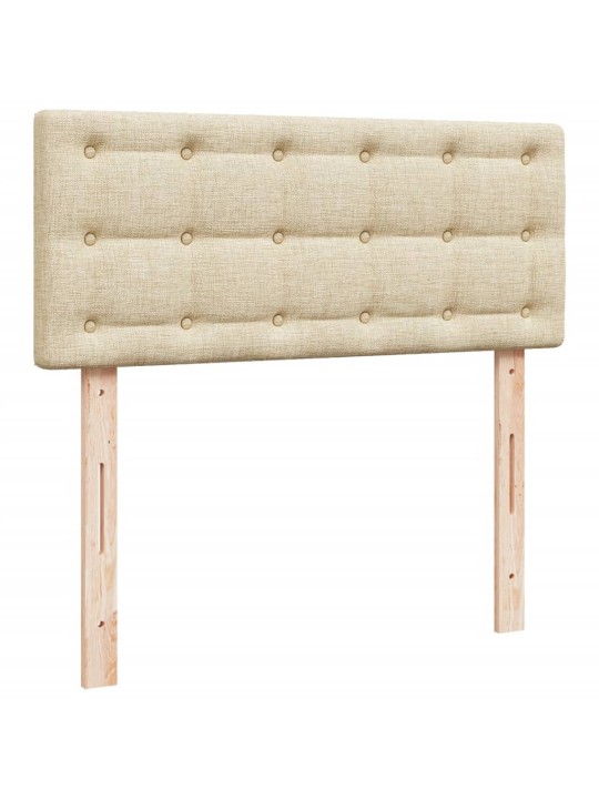 Box spring postel s matrací krémová 120x190 cm textil