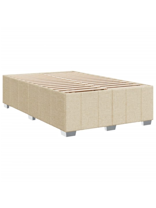 Box spring postel s matrací krémová 120x190 cm textil