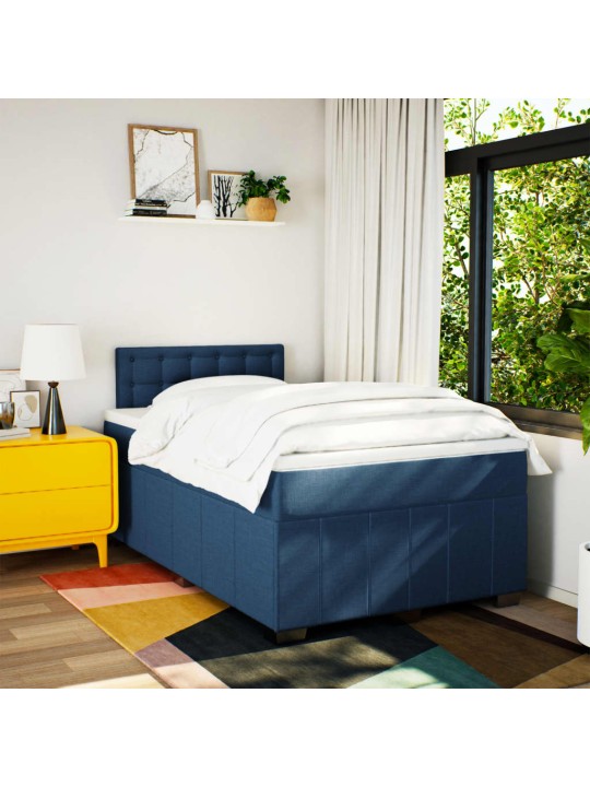 Box spring postel s matrací černá 120x190 cm textil