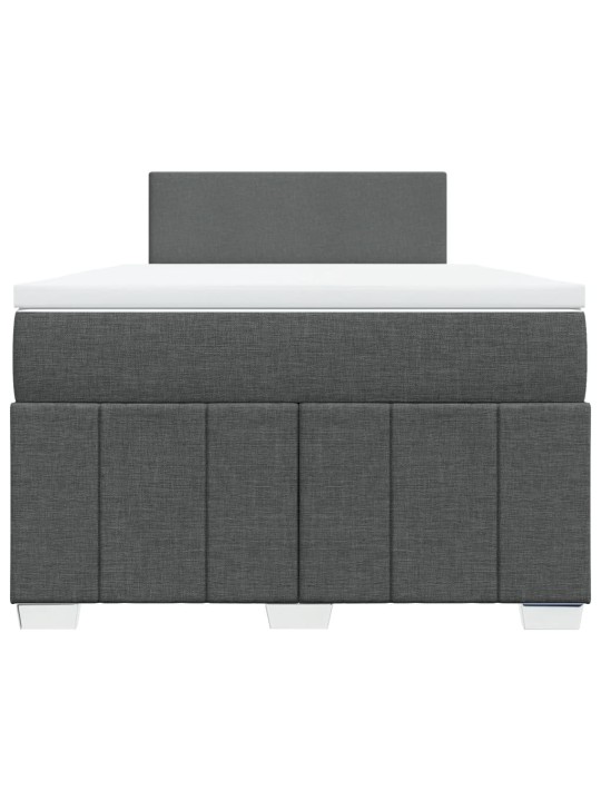 Box spring postel s matrací tmavě šedá 120x200 cm textil