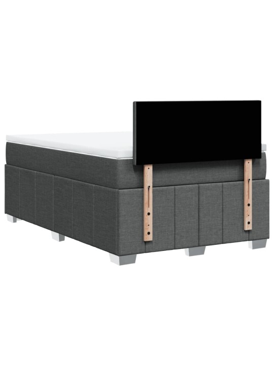 Box spring postel s matrací tmavě šedá 120x200 cm textil