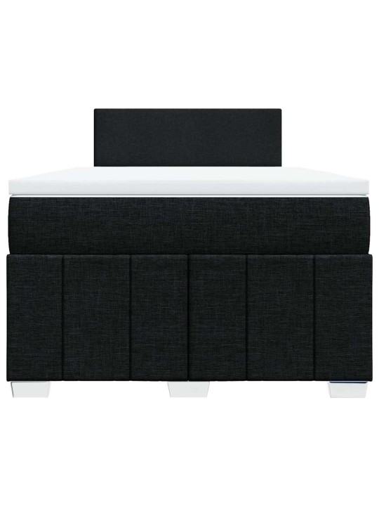 Box spring postel s matrací černá 120x200 cm textil