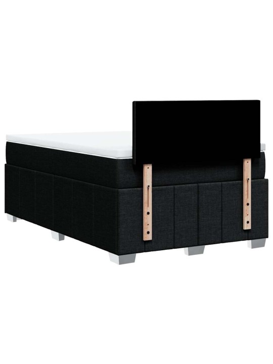 Box spring postel s matrací černá 120x200 cm textil