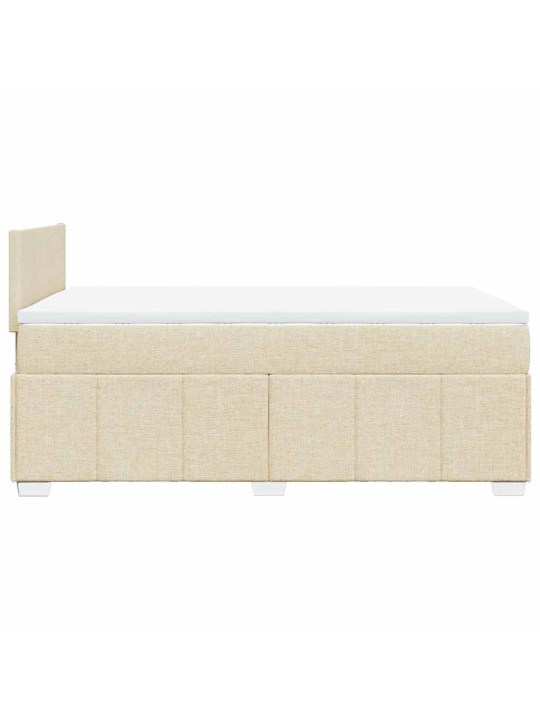 Box spring postel s matrací krémová 120x200 cm textil
