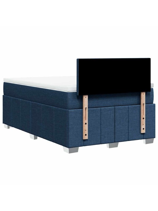 Box spring postel s matrací modrá 120x200 cm textil