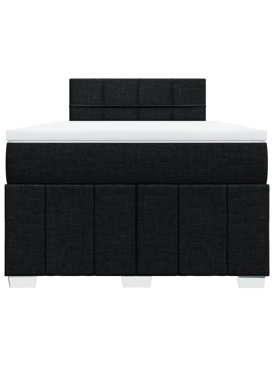 Box spring postel s matrací černá 120x200 cm textil