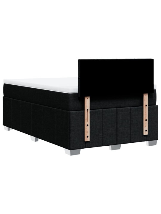 Box spring postel s matrací černá 120x200 cm textil